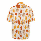 Custom Cat Face Pajama Shirt Personalized Women's Face Maple Leaf Pajama Shirt Top