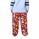 Custom Any Face Kids Pants 2Y-15Y Face Christmas Pajamas Pants Personalized Red Pajama Pants