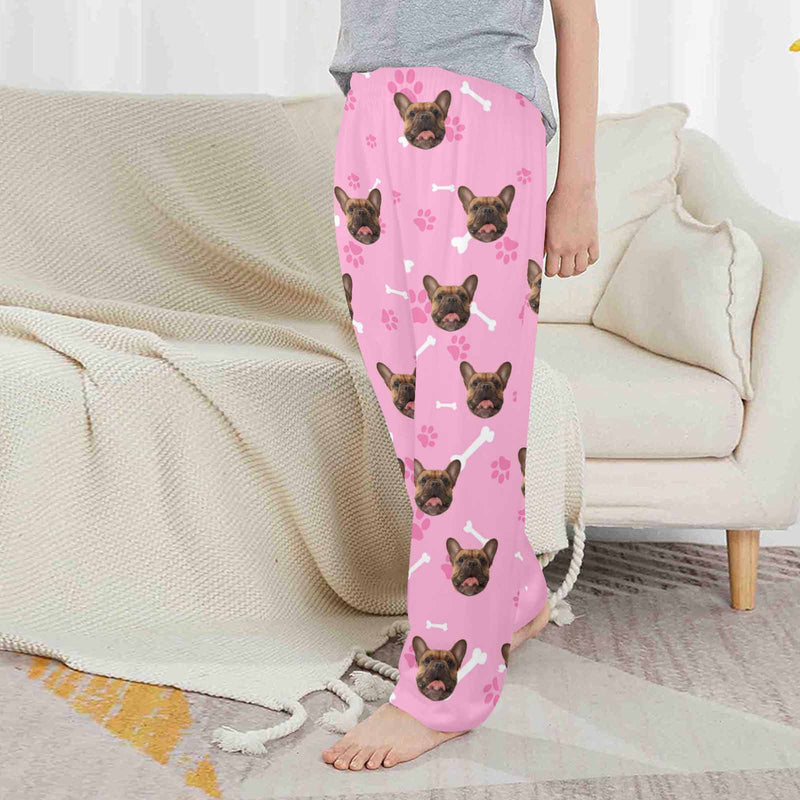 Kids Pants# Custom Dog Face Kid's Pajama Pants Personalized 5 Colors Pajama Pants