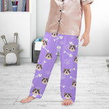 Kids Pants# Custom Cat Face Kids Pajama Pants Personalized Photo Pajama Pants