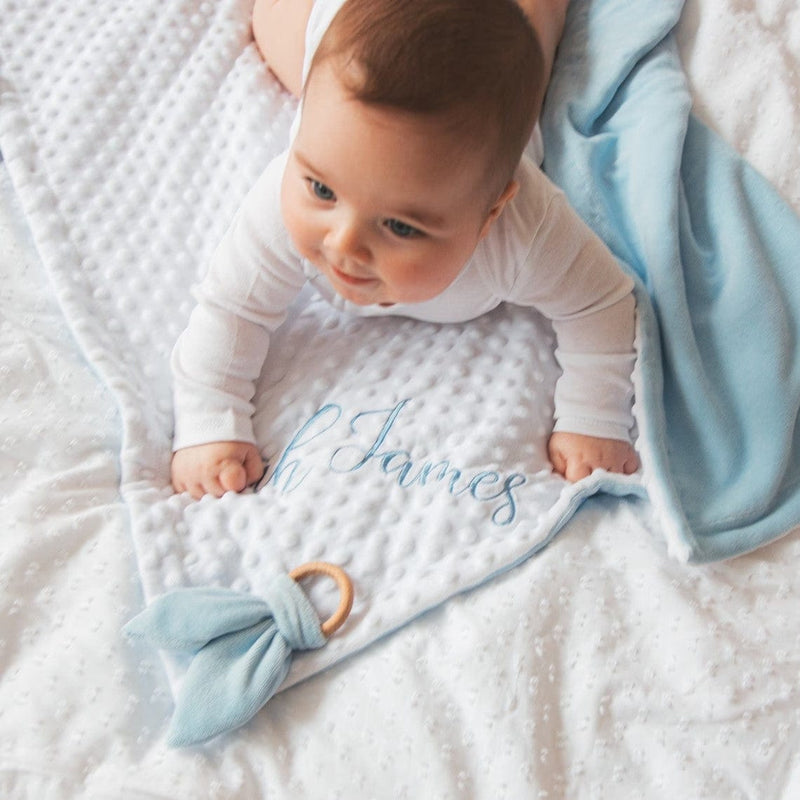 Custom Name Soft Baby Blanket Lightweight Thermal Reassuring Sleep Massage Bubble Design All Season