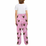 Kids Pants# Custom Dog Face Kid's Pajama Pants Personalized 5 Colors Pajama Pants