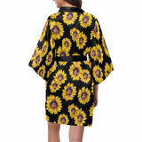 Custom Face Sunflower Robe Personalized Women's Face Robe Loungewear Pajama