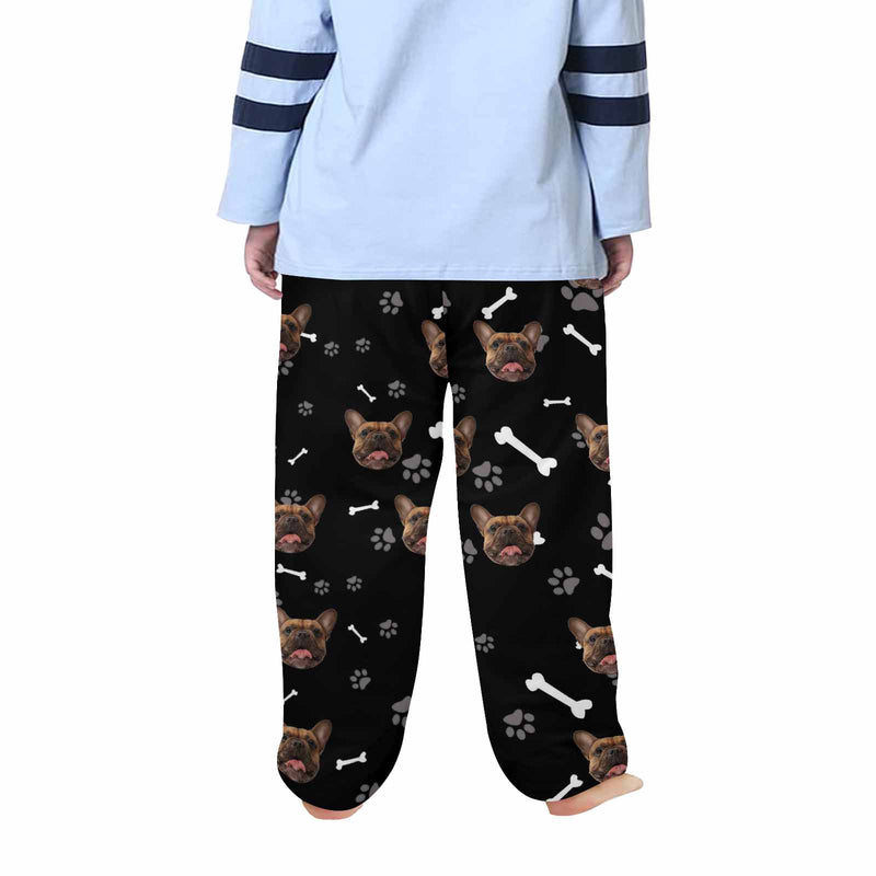 Kids Pants# Custom Dog Face Kid's Pajama Pants Personalized 5 Colors Pajama Pants