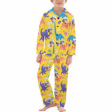 Custom Face Kids Pajamas Personalized 8-15Y Face Yellow Pajama Sleepwear Set