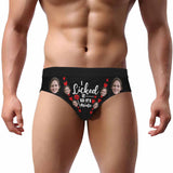 Custom Face It's Mine Men's Mid Rise Briefs Put Your Face on Personalized Underwear Unique Valentine's Day Gift