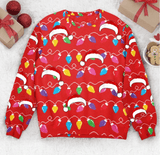 Custom Face Christmas Family Xmas Leds Loose Sweatshirt Family Matching Sweatshirt Ugly Christmas Sweatshirt