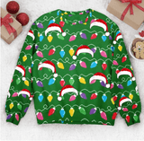 Custom Face Christmas Family Xmas Leds Loose Sweatshirt Family Matching Sweatshirt Ugly Christmas Sweatshirt