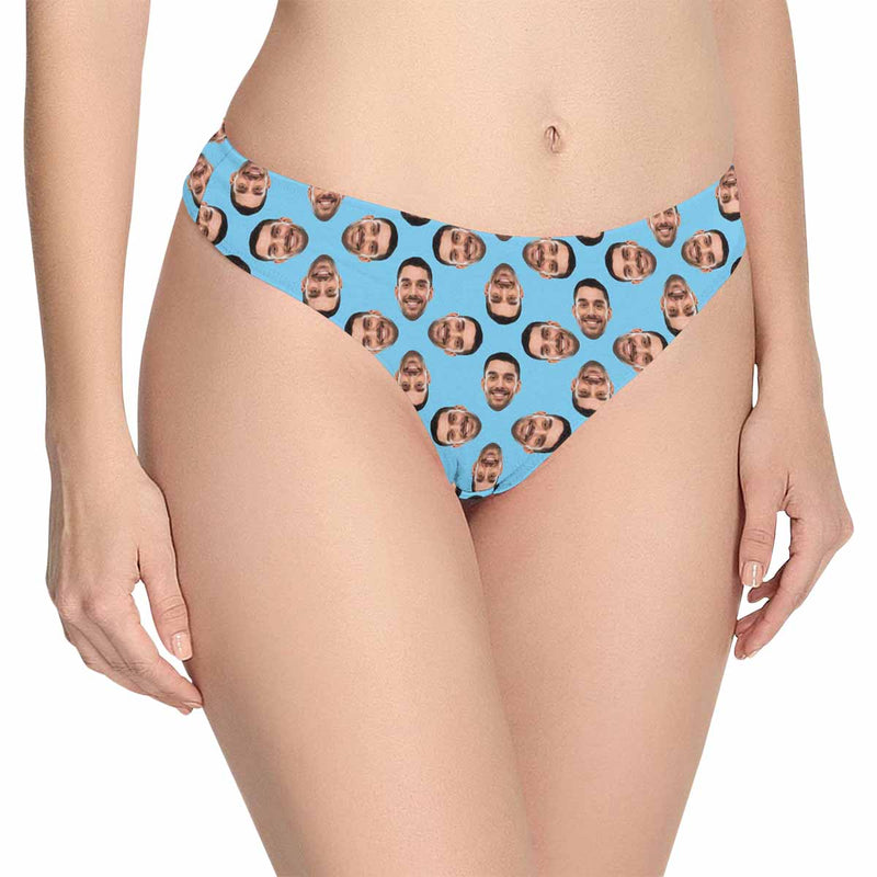 Custom Face Underwear for Her Personalized Multi Face Thongs Panty Women's Lingerie Gifts for Girlfriend & Wife