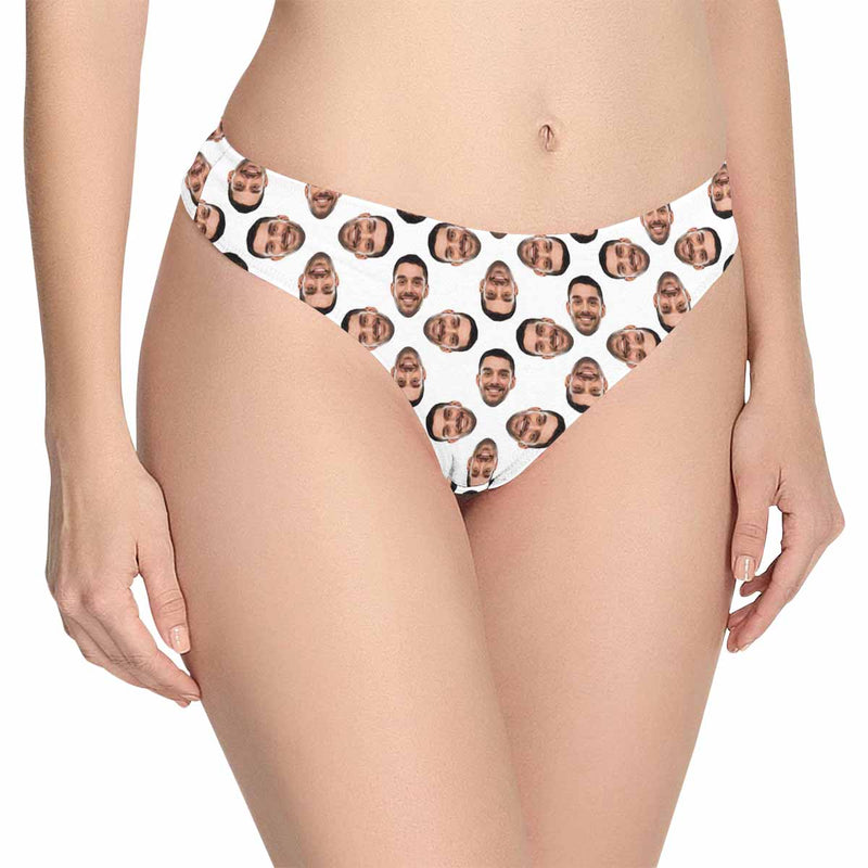 Custom Face Underwear for Her Personalized Multi Face Thongs Panty Women's Lingerie Gifts for Girlfriend & Wife